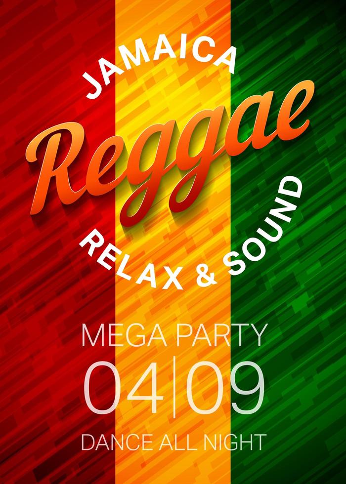 Reggae music poster template vector