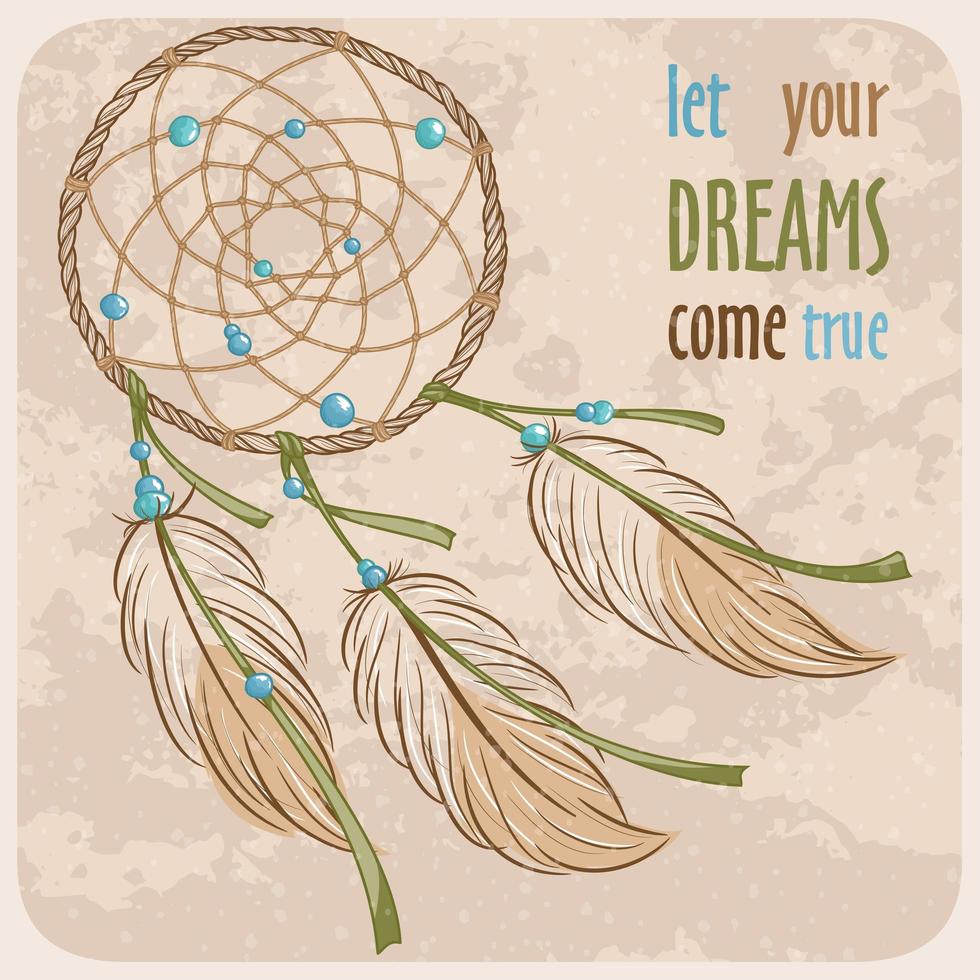 Dreamcatcher poster design vector