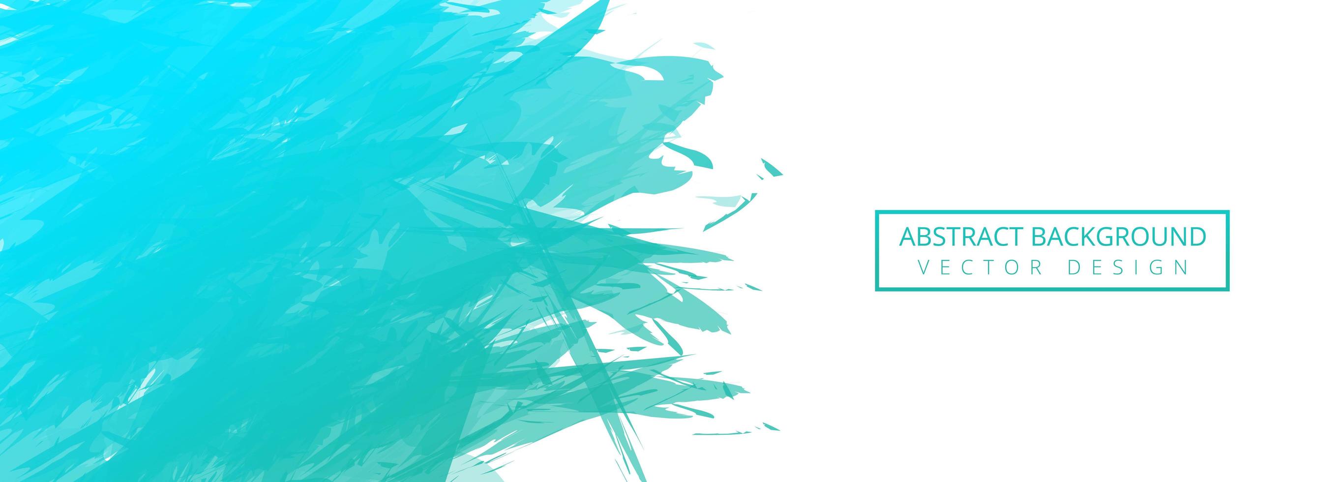 Abstract turquoise watercolor brush banner background vector