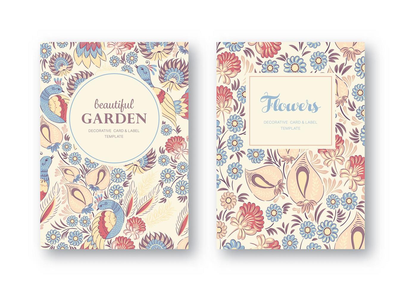 Floral Card Collection vector