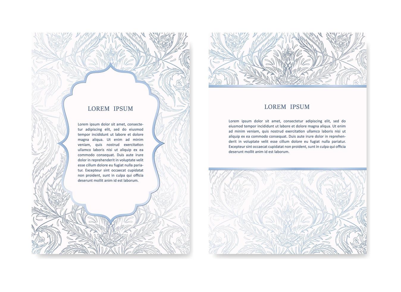 Set of Ornamental Cards vector