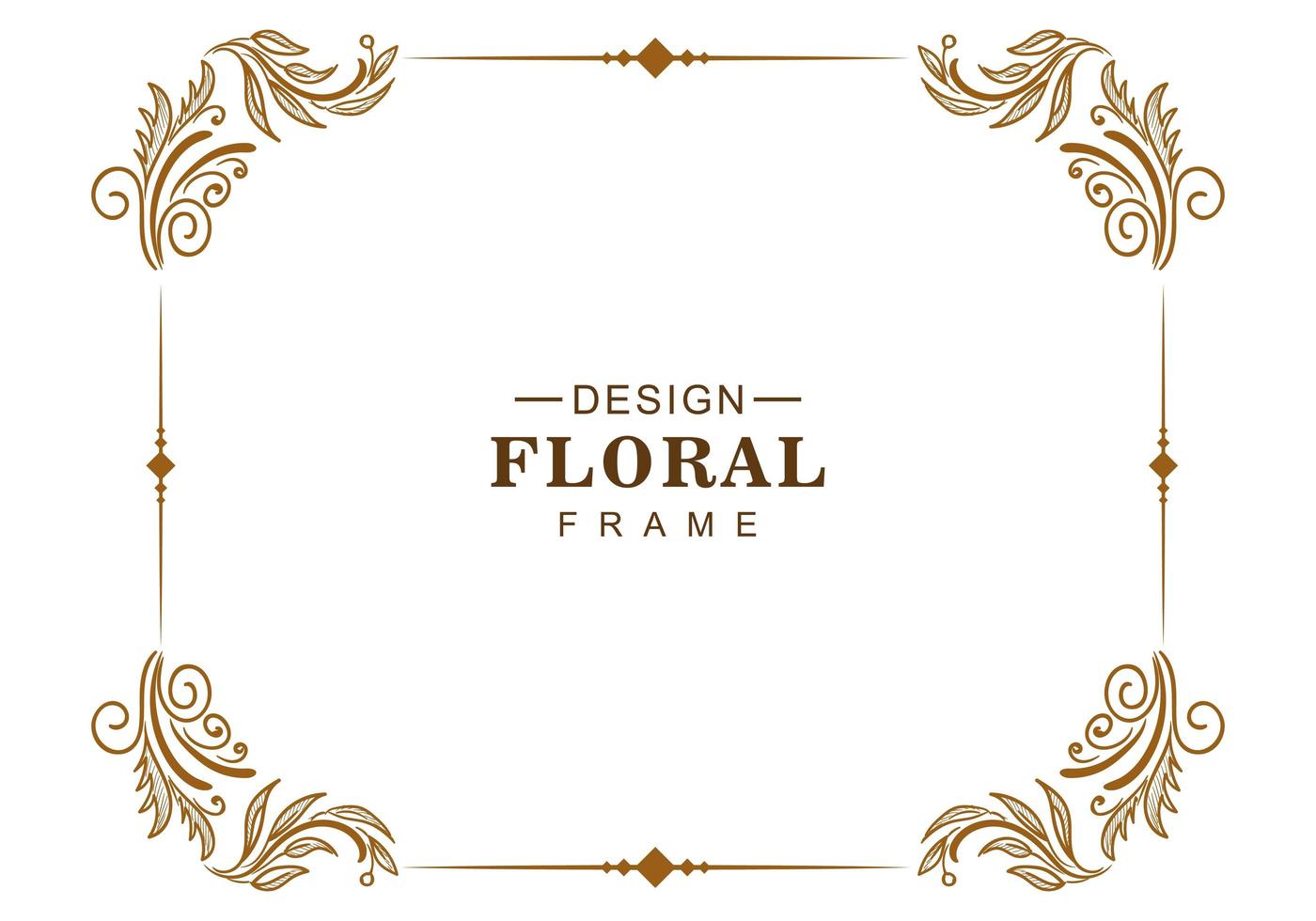 ornamento decorativo diseño de marco floral creativo vector