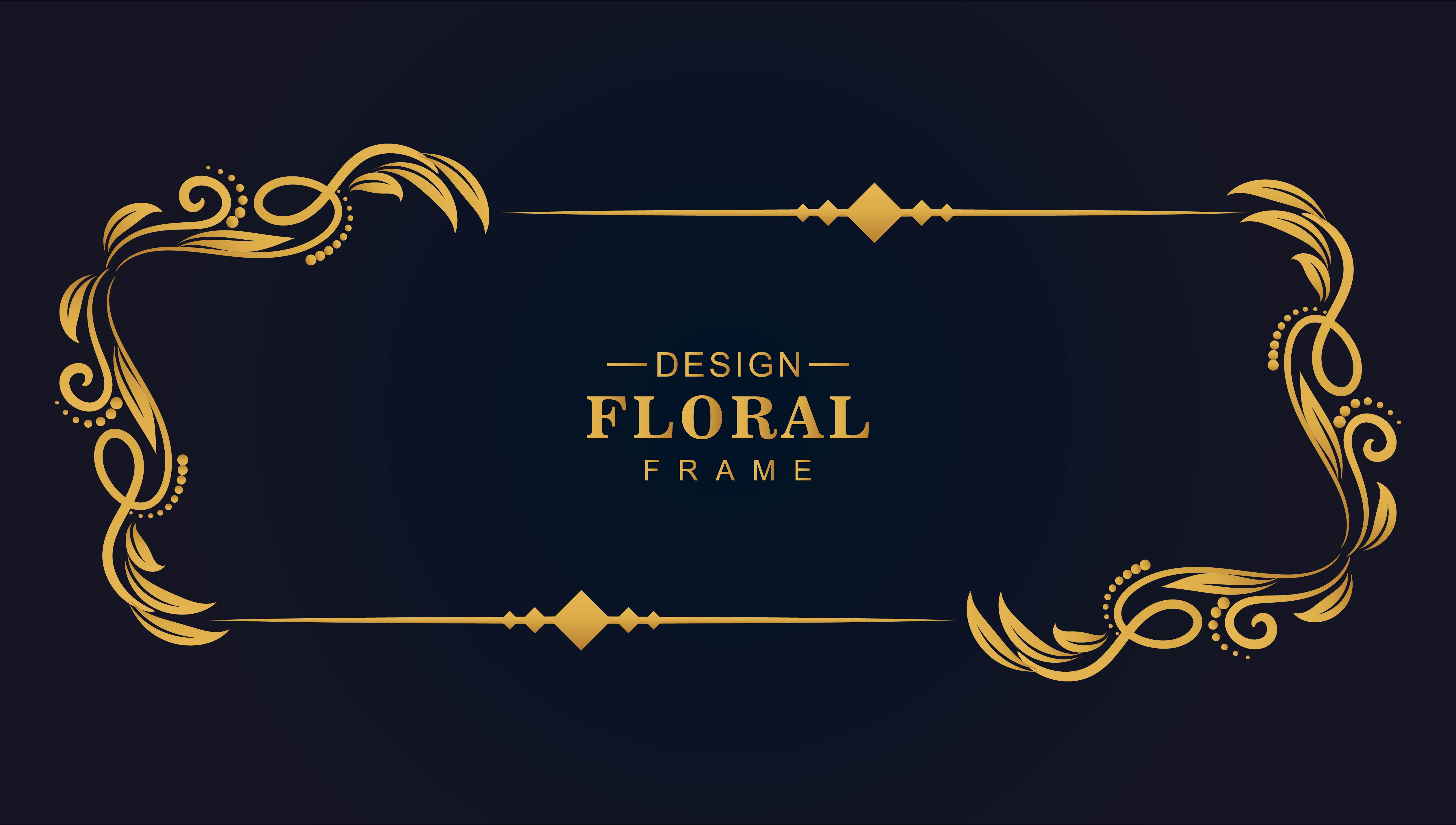 Border Golden Frame Vector Png Images Creative Border Frame Disign ...