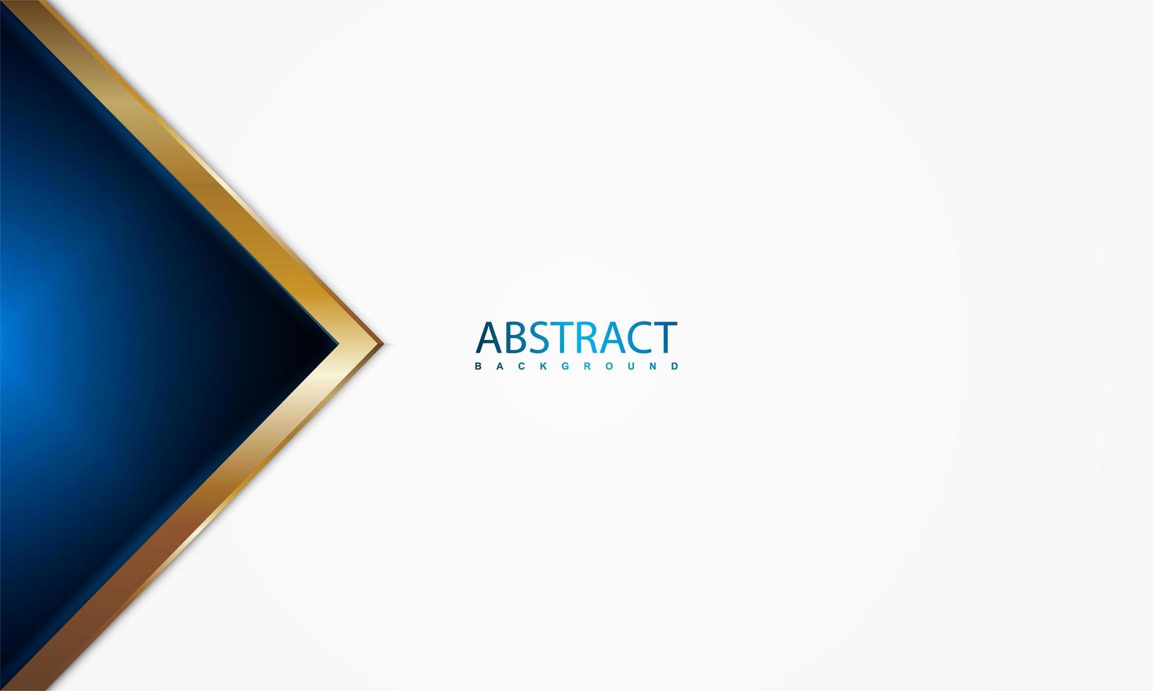 Realistic Triangle in Blue and Gold on White vector