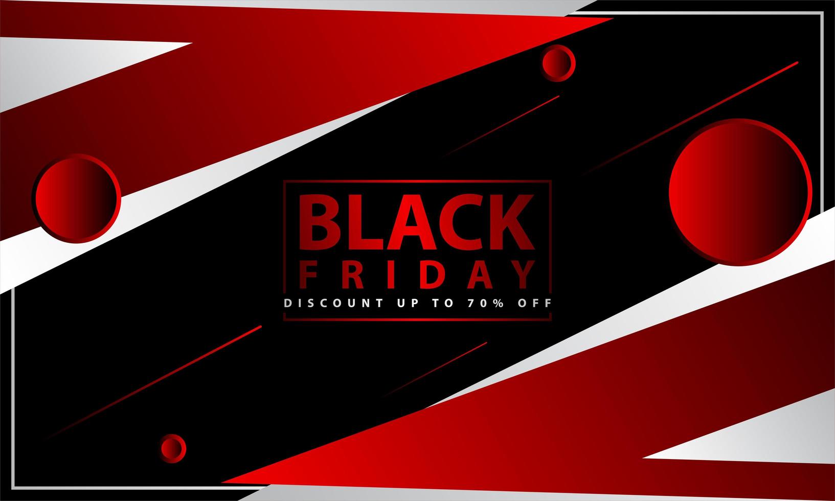 Black Friday Red, White and Black Geometric Design vector