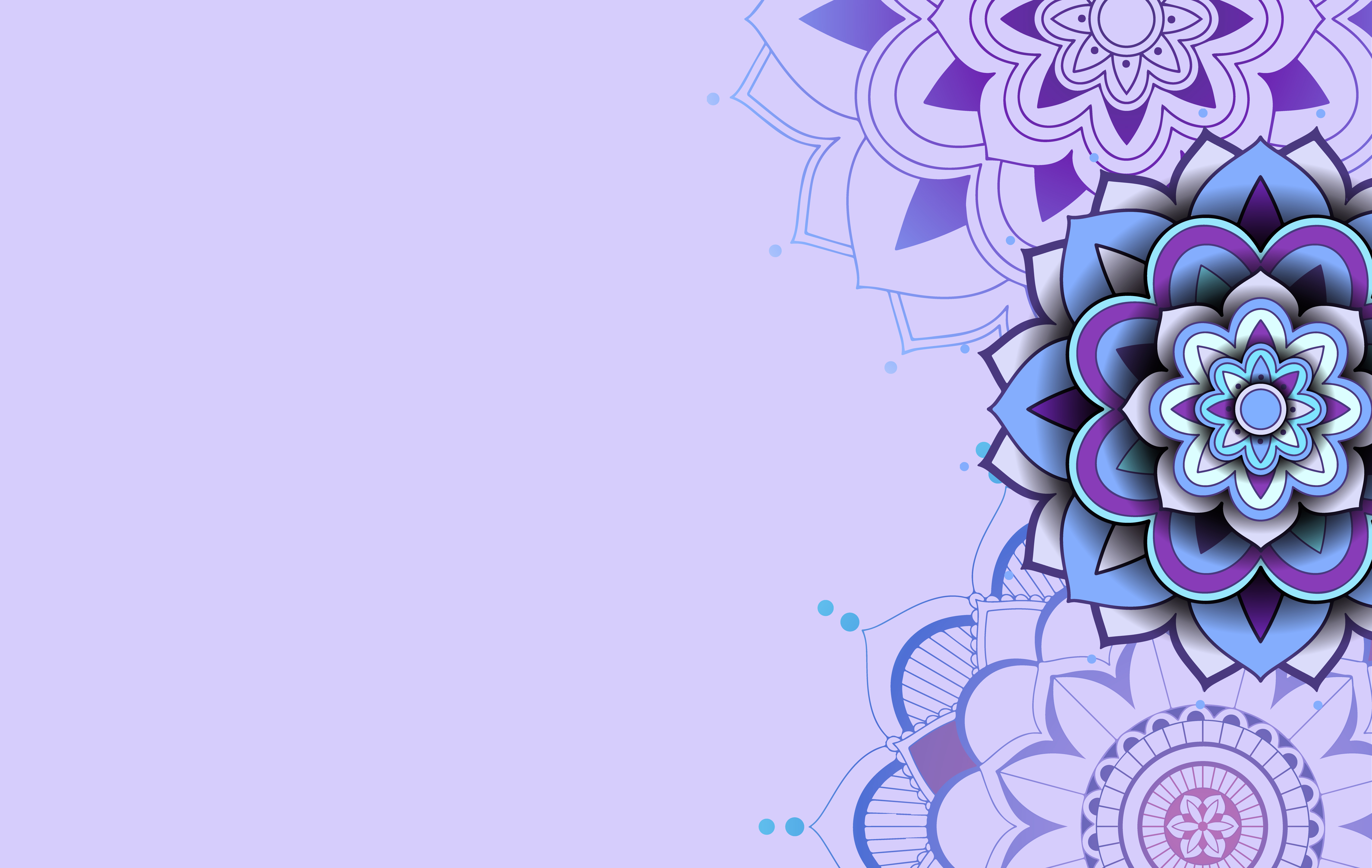Purple, Blue Background Design with Mandala Patterns 1311381 - Download