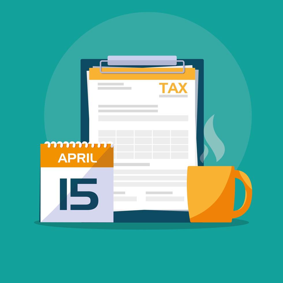 Tax Day Documents  vector