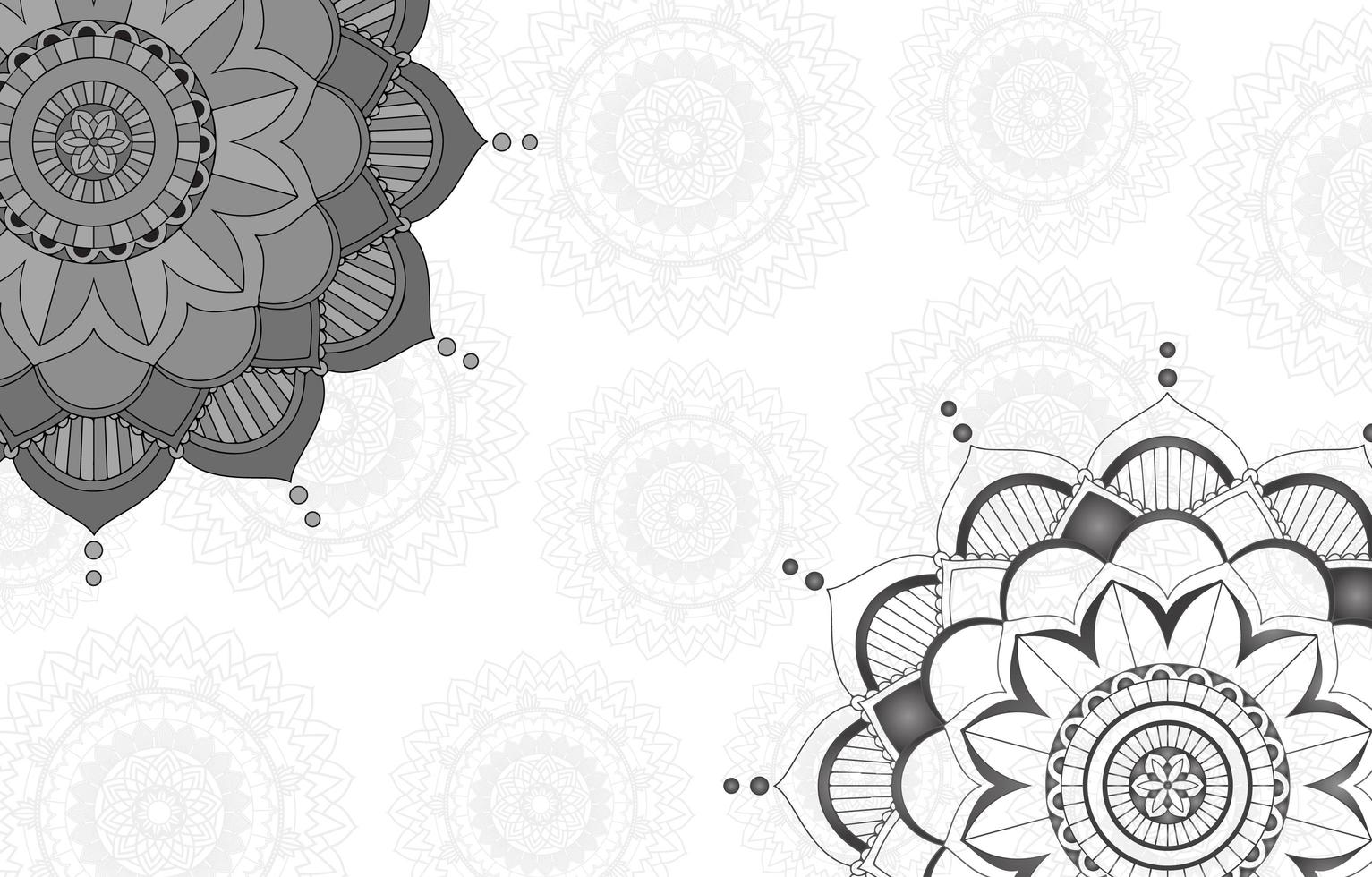 Grey Mandala Background Design vector