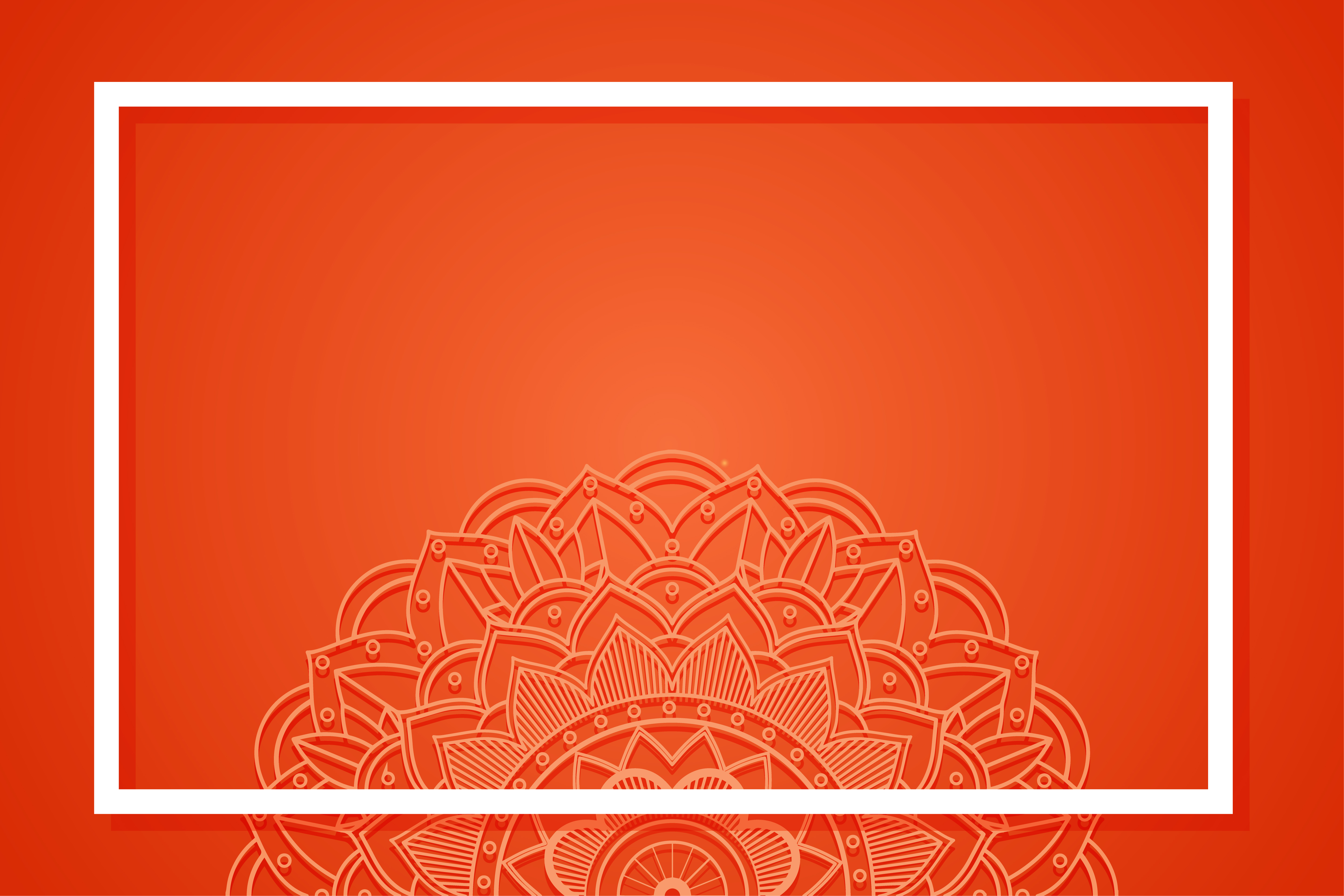 Red Background Template with Mandala Design 1311421 Vector Art at Vecteezy