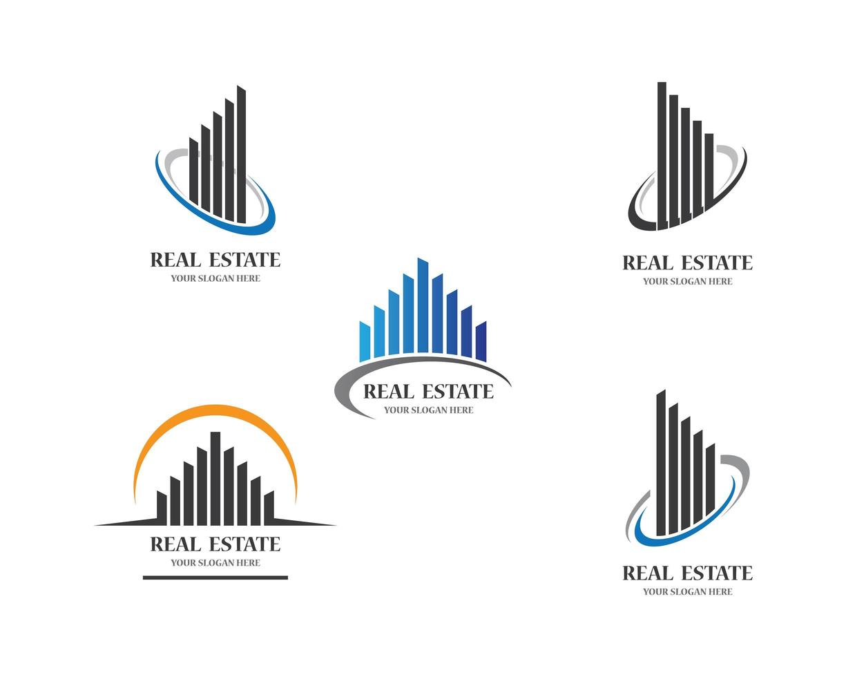 diseño de logotipo inmobiliario vector