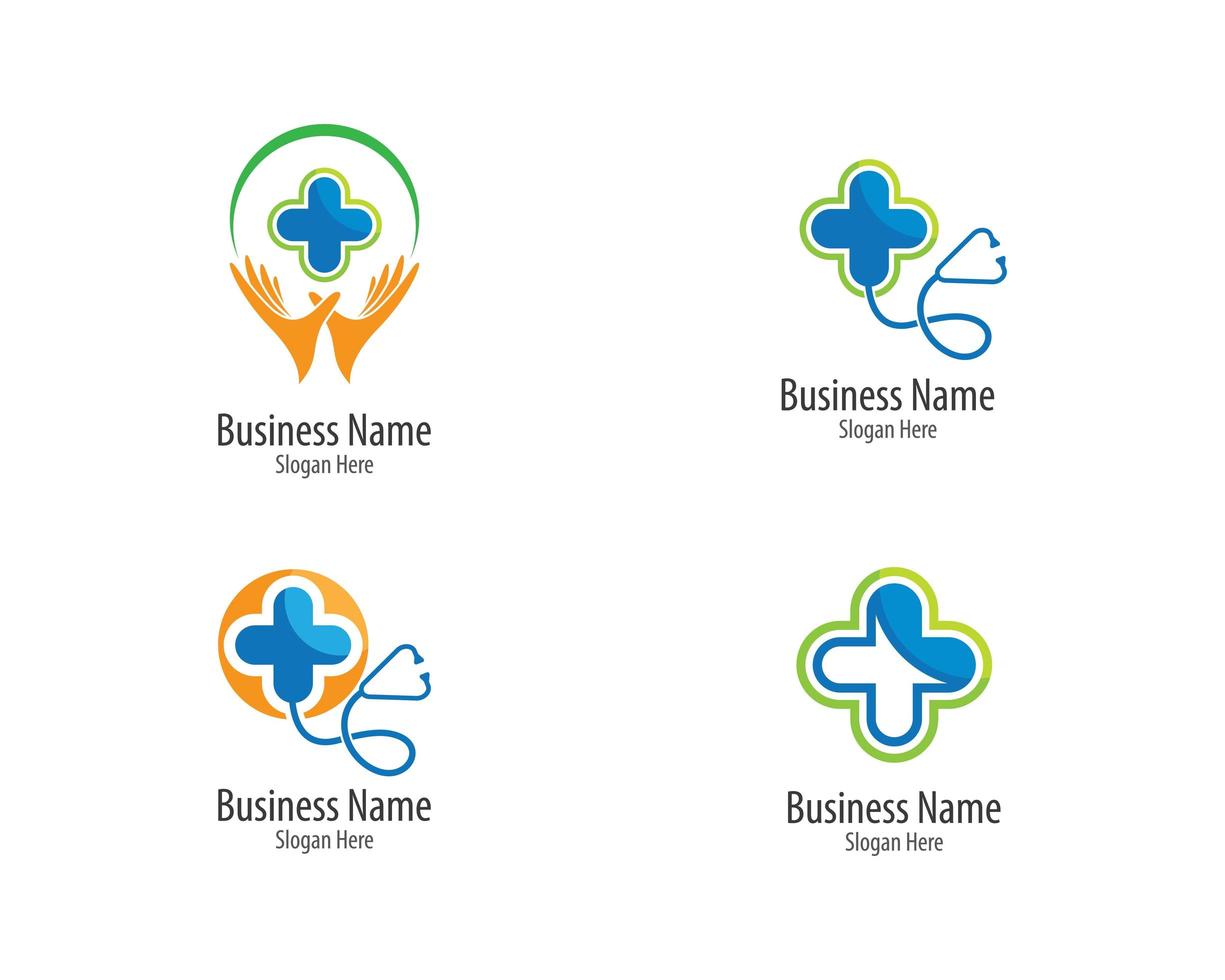 Set of medical logo design vector