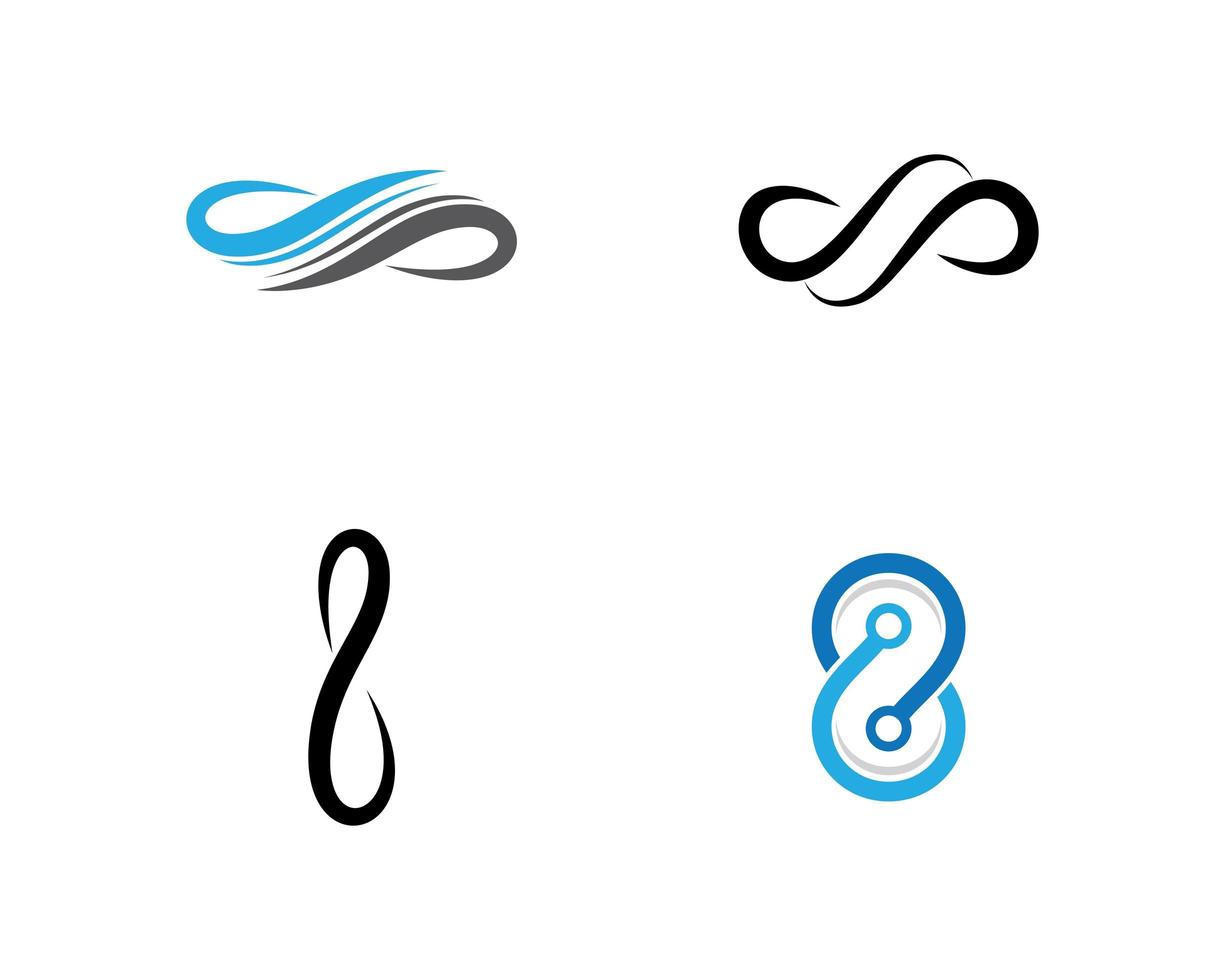 conjunto de logotipo infinito vector