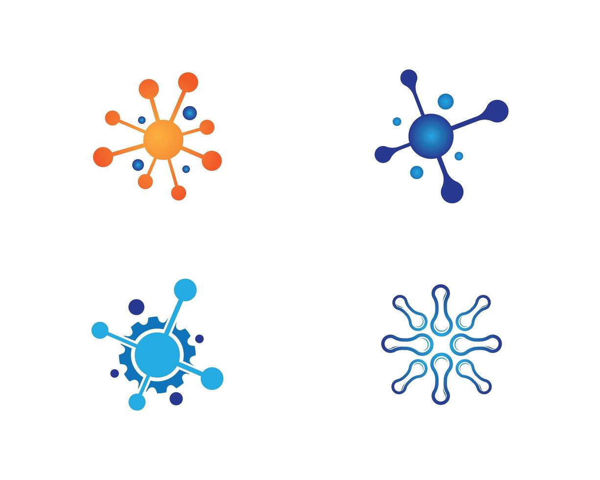 Set of molecule logo vector