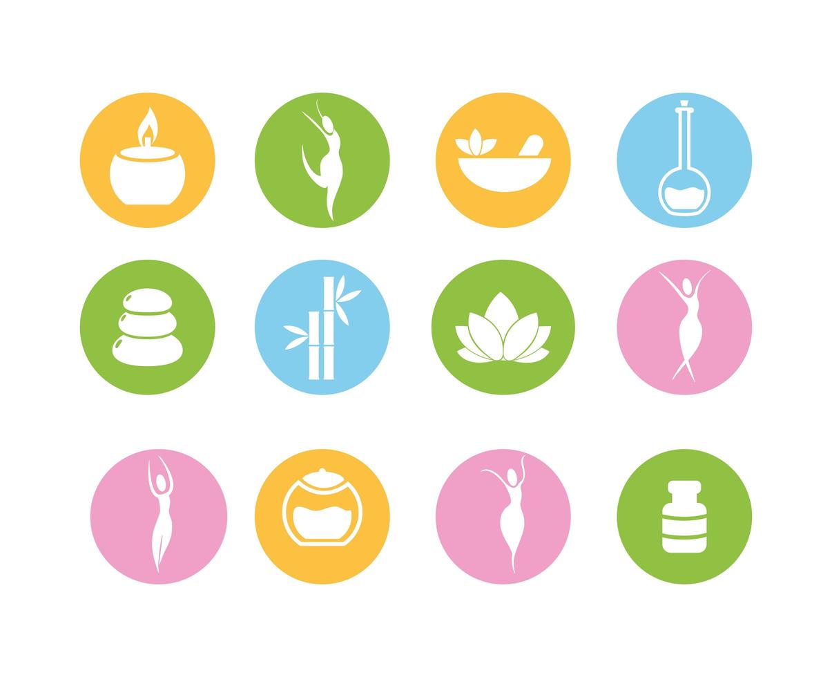 Healthy nutrition and fitness lifestyle icon set vector