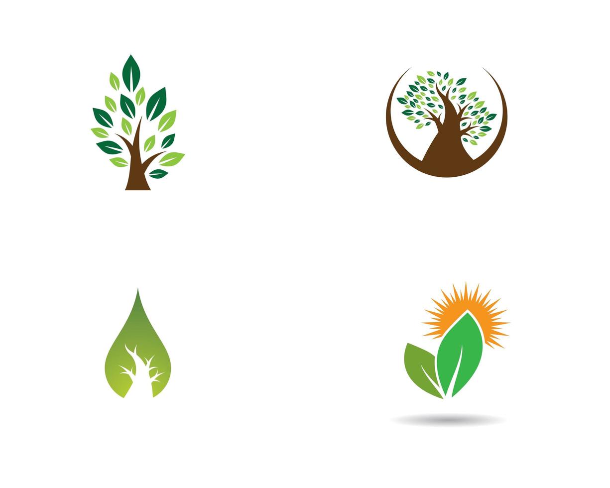 Ecology set logo vector