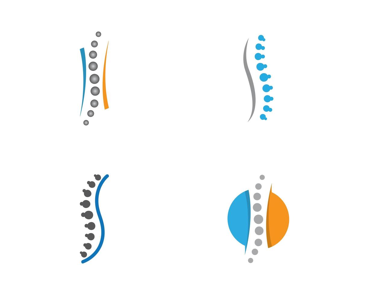 icono de logotipo de diagnóstico de columna vertebral vector