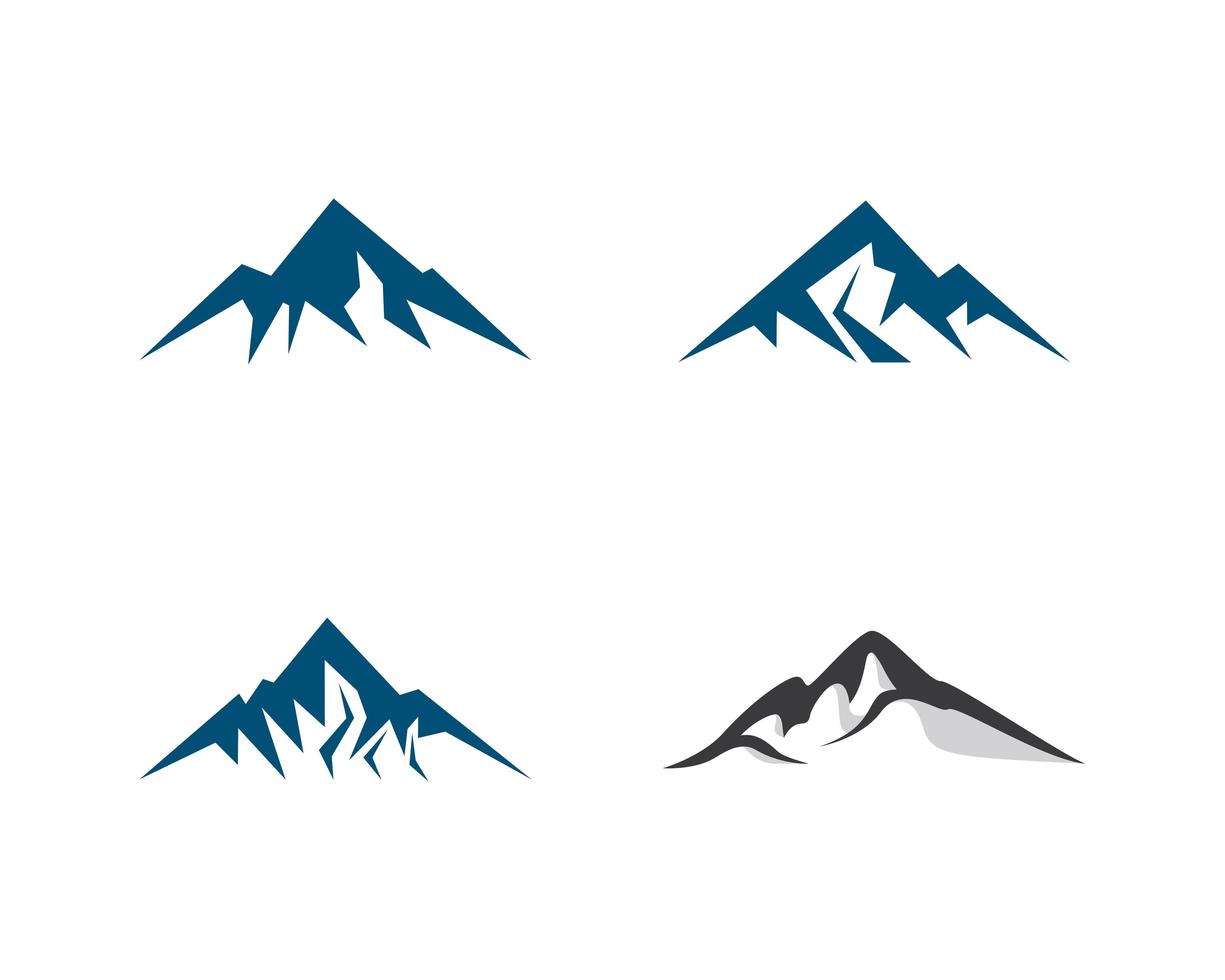 icono de conjunto de logotipo de montaña vector