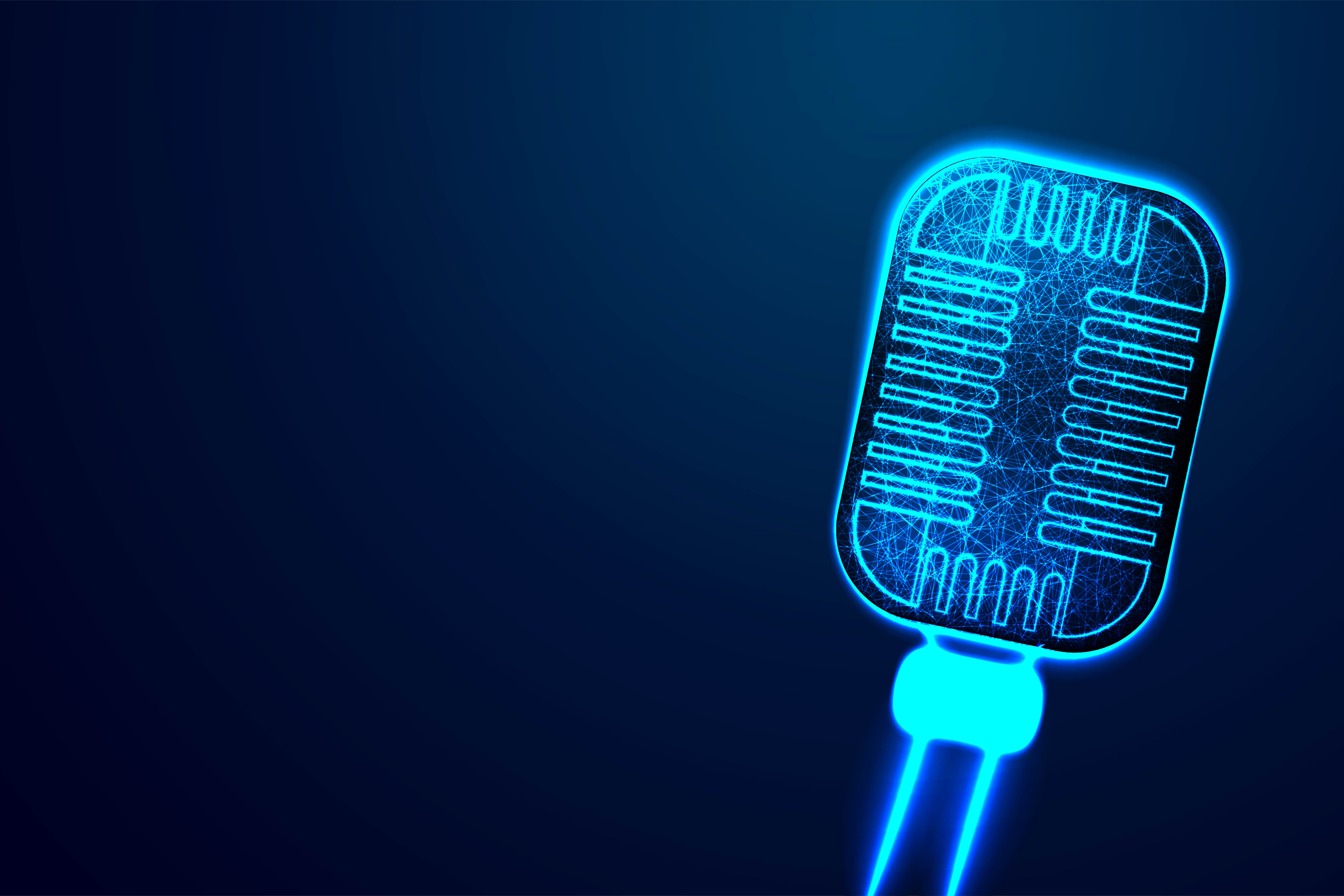Microphone low poly abstract design 1311552 Vector Art at Vecteezy