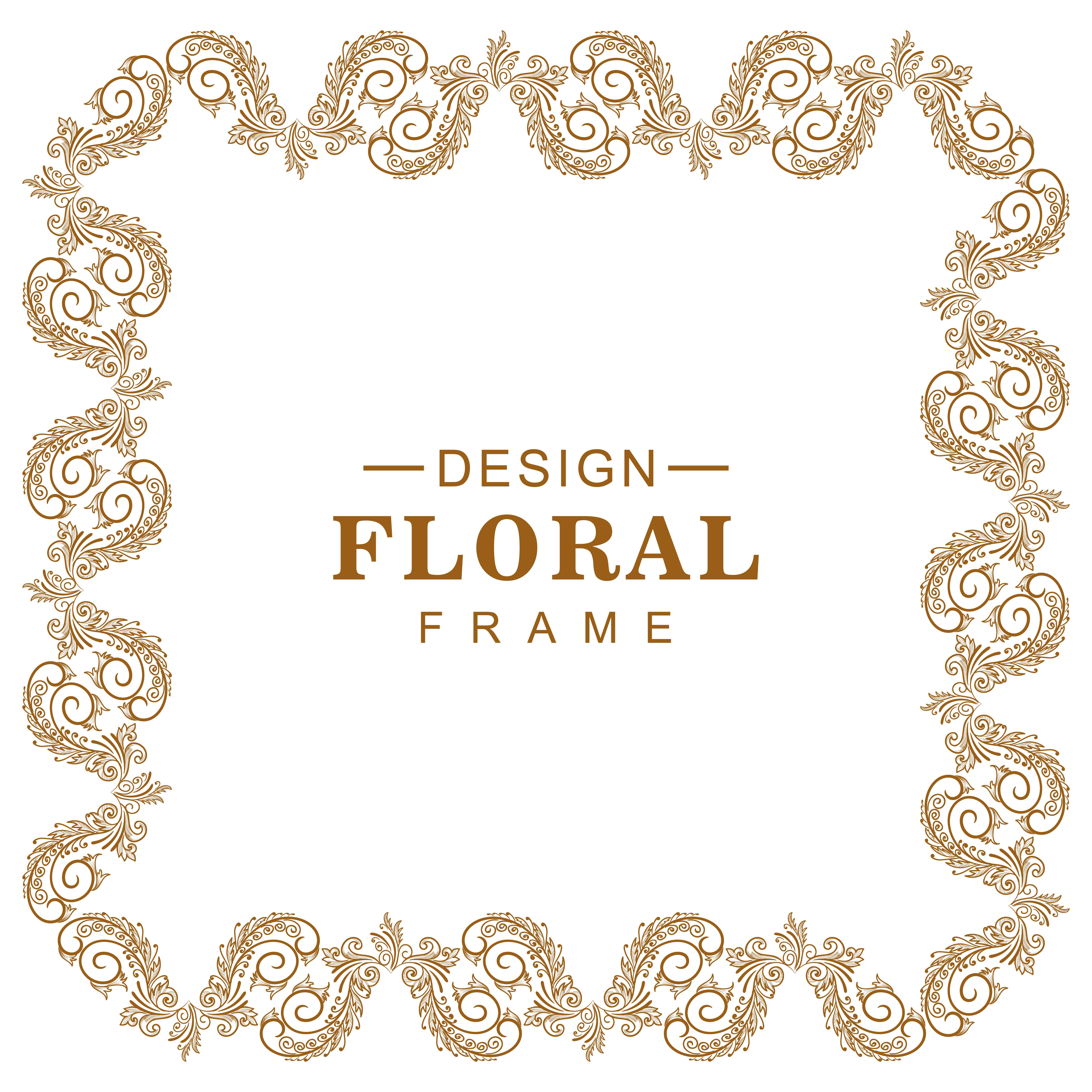 Ornamental decorative  swirl floral frame  1311568 Vector  