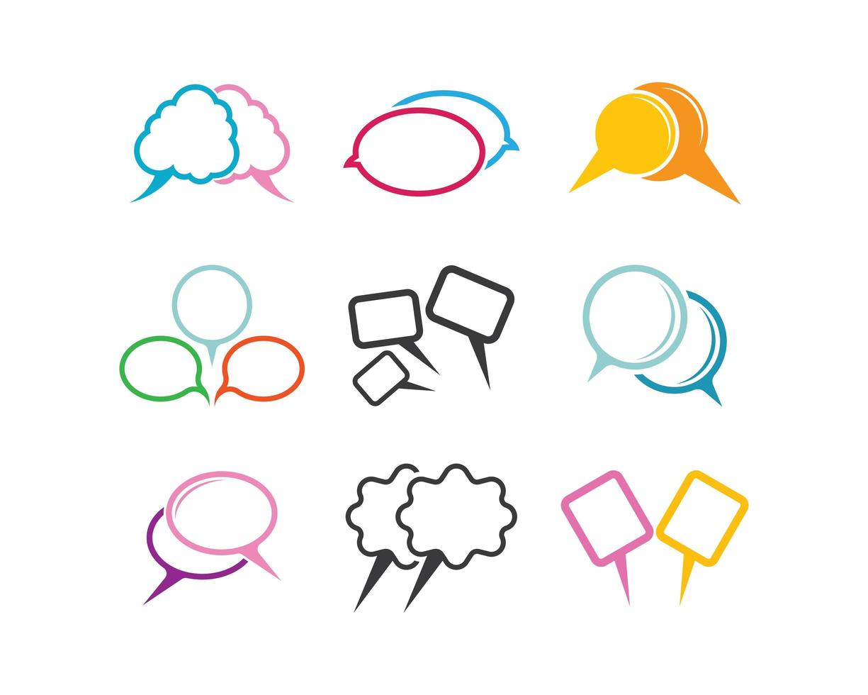 Speech bubble icon vector