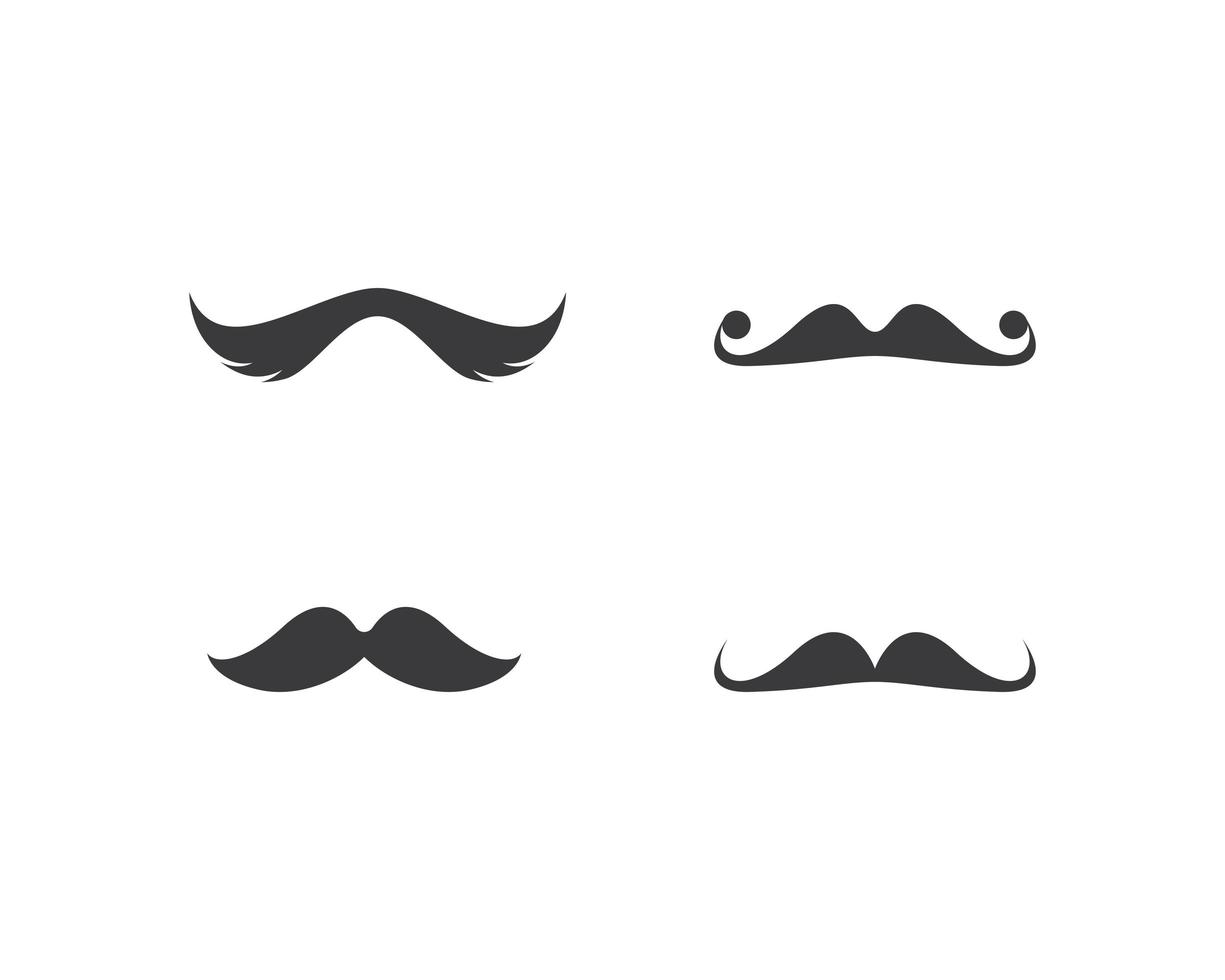 Mustache logo icon  vector