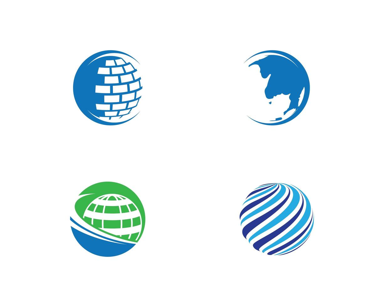 icono de logotipo global vector