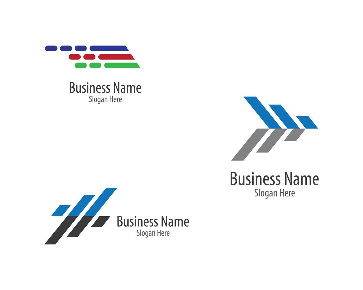 Business finance logo set vector