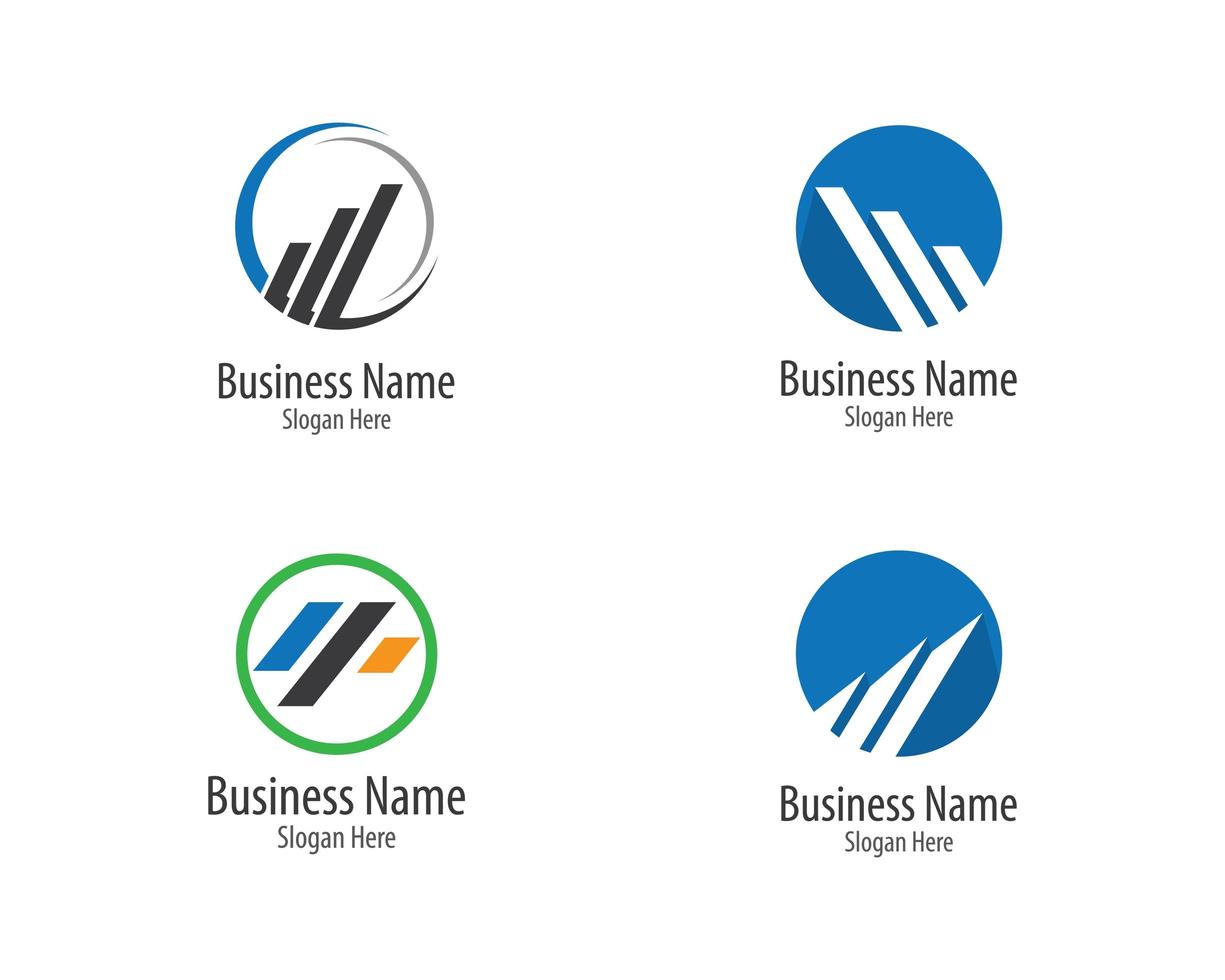 Business finance logo set vector