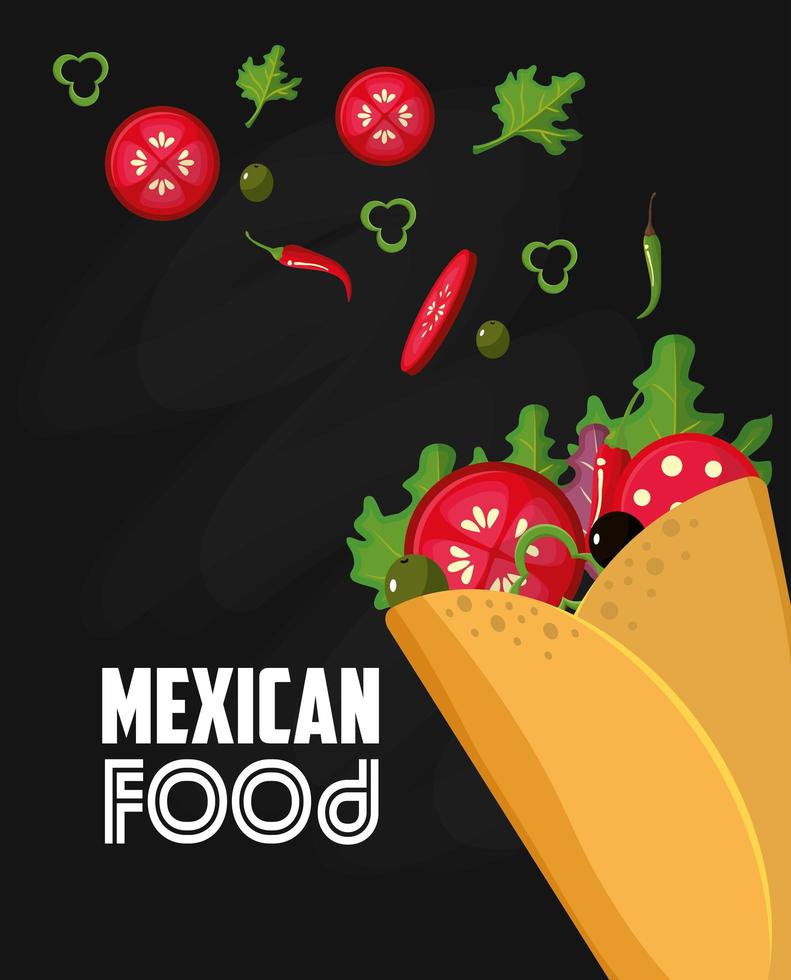 diseño de comida mexicana vector