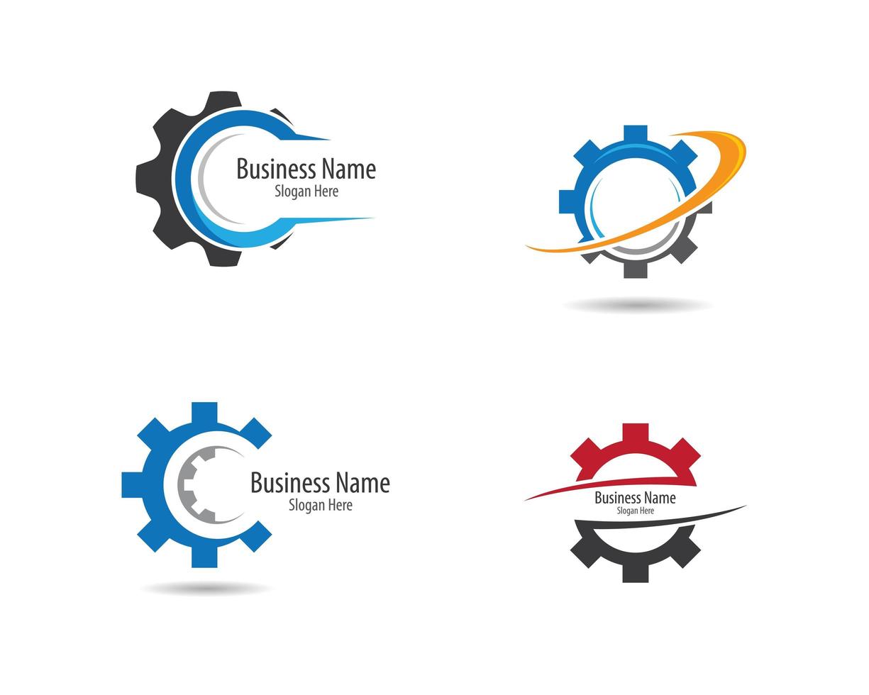 Gear logo set vector