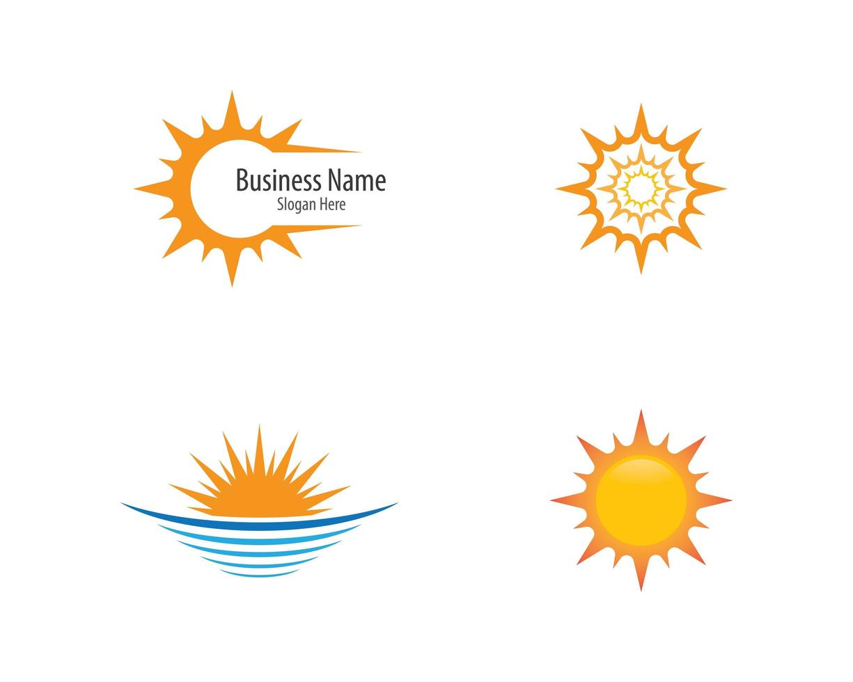 conjunto de logo de verano vector