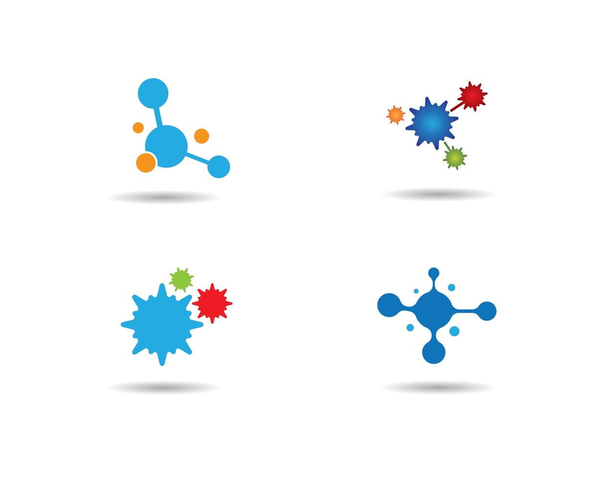 Molecule logo set vector