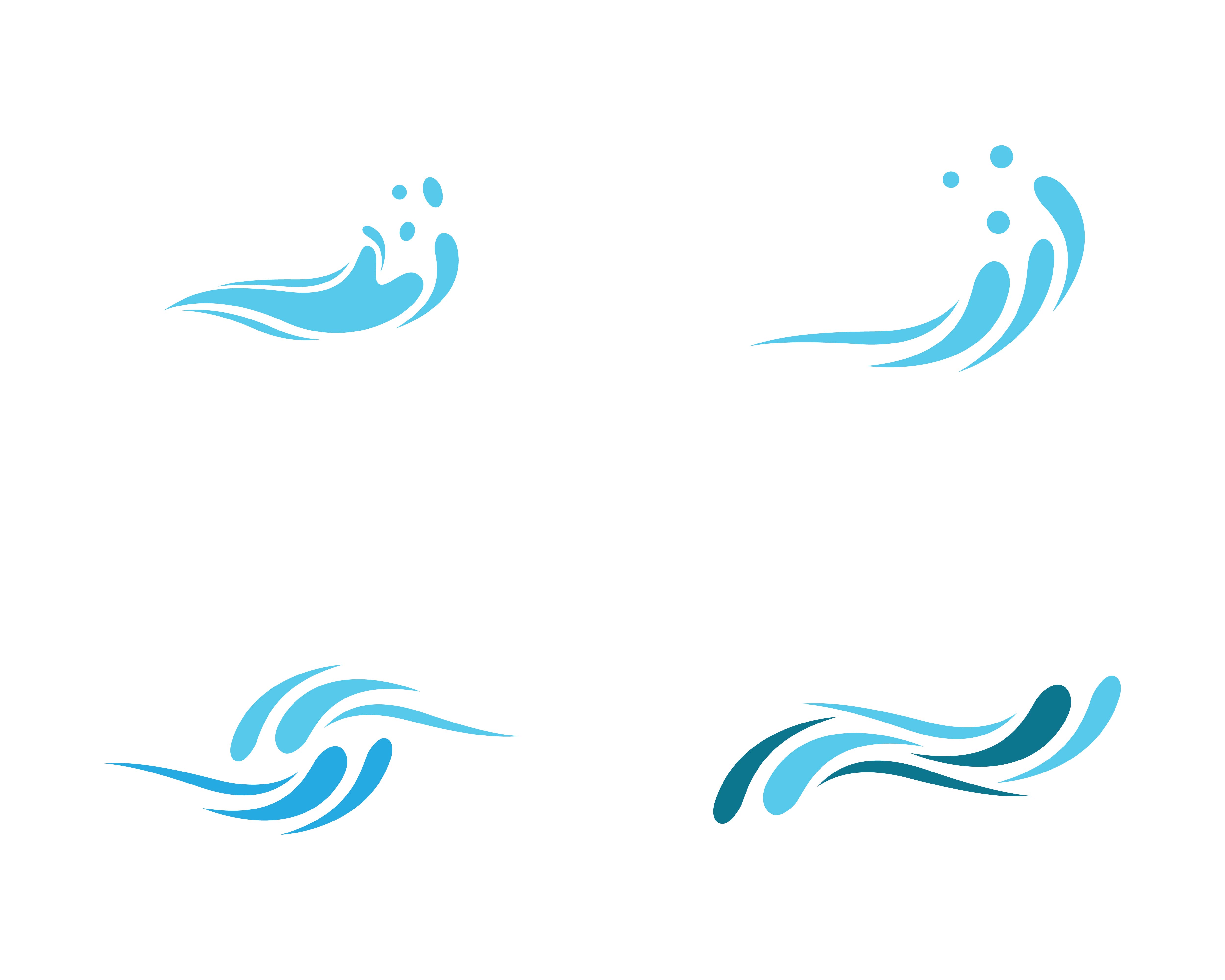 Set Of Water Wave Logo Design Download Free Vectors Clipart Graphics Vector Art