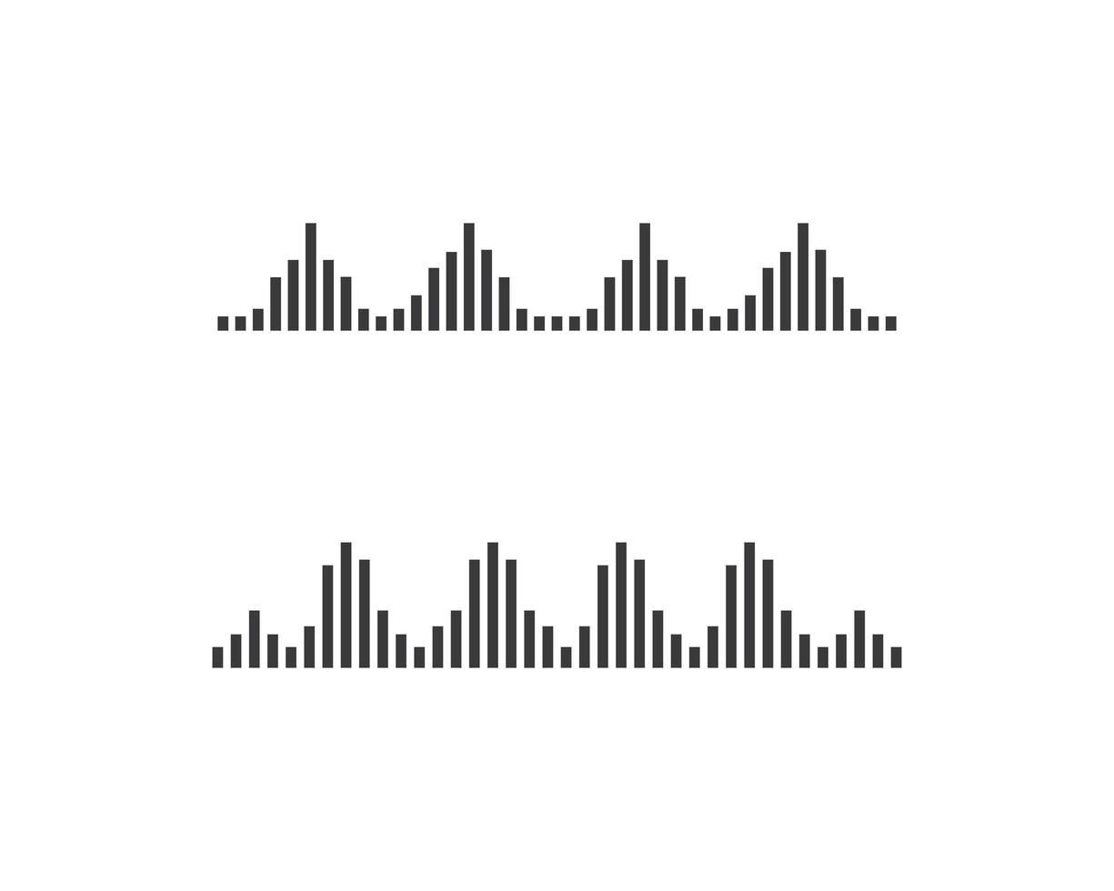 Sound wave logo set  vector