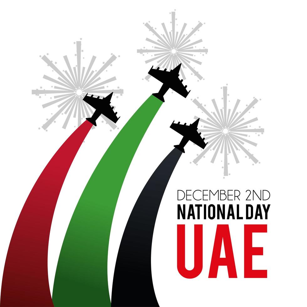 UAE banner to celebrate the national day vector