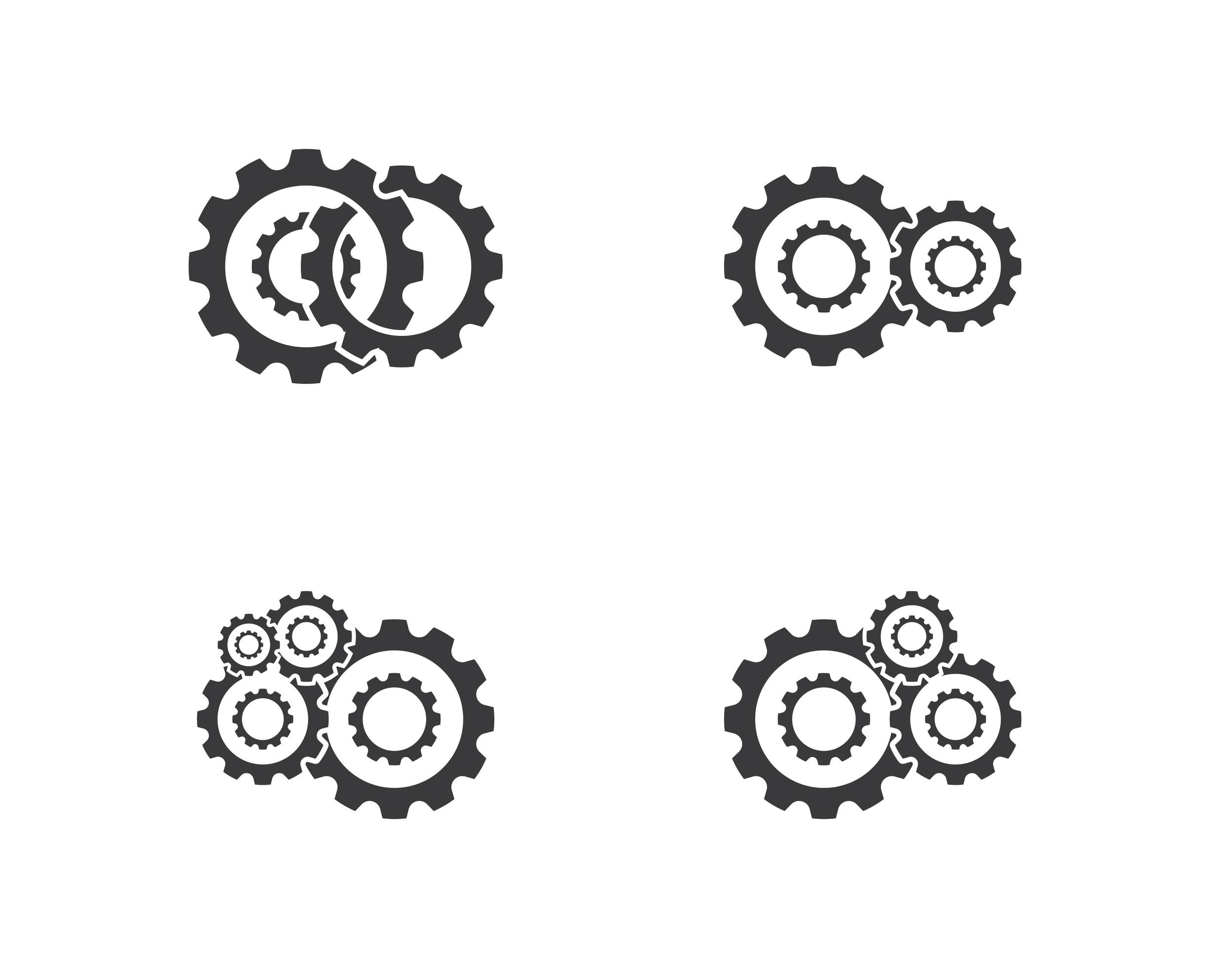 Gear machinery set 1311805 Vector Art at Vecteezy