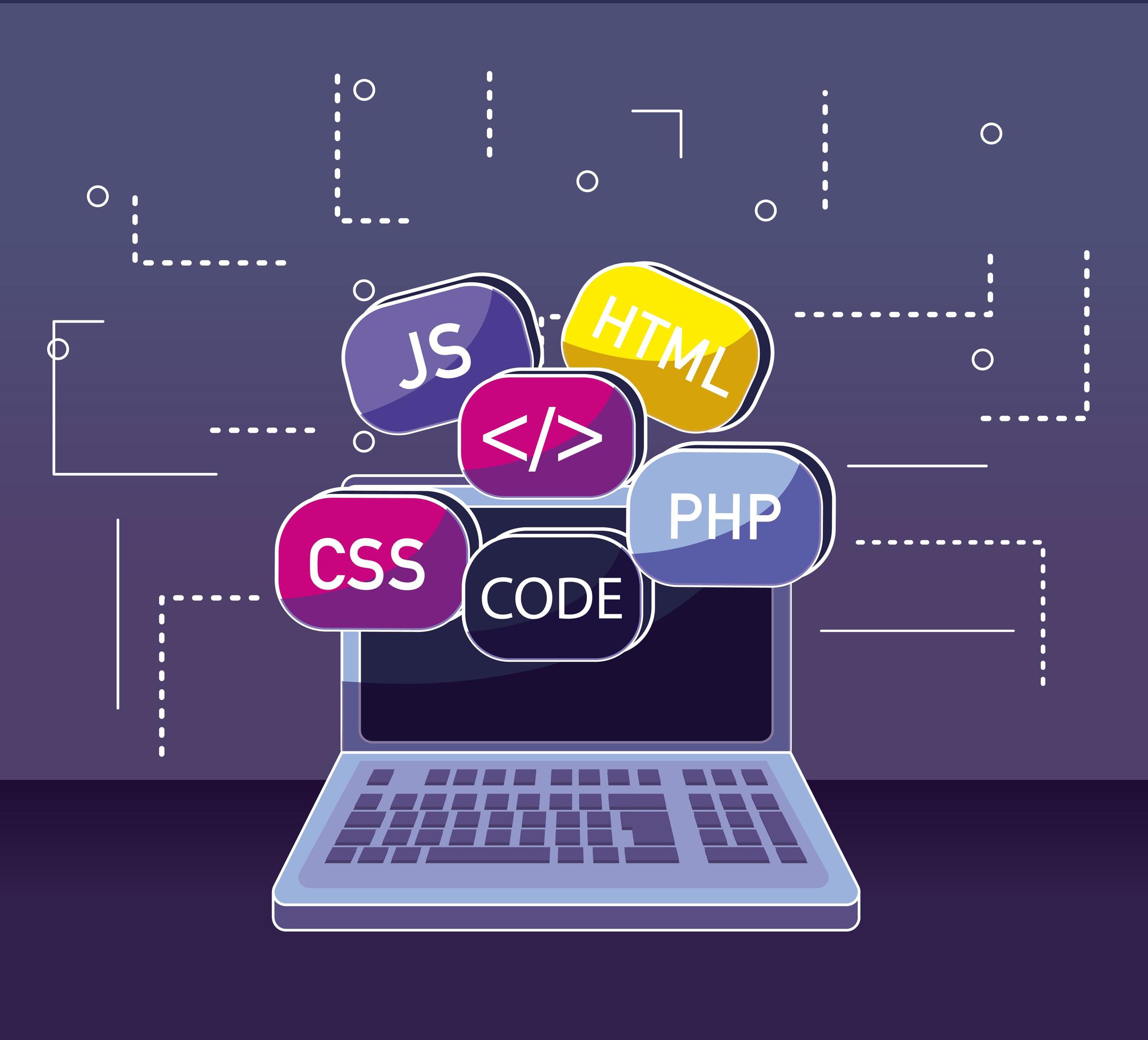 Programming and coding concept 1311814 Vector Art at Vecteezy