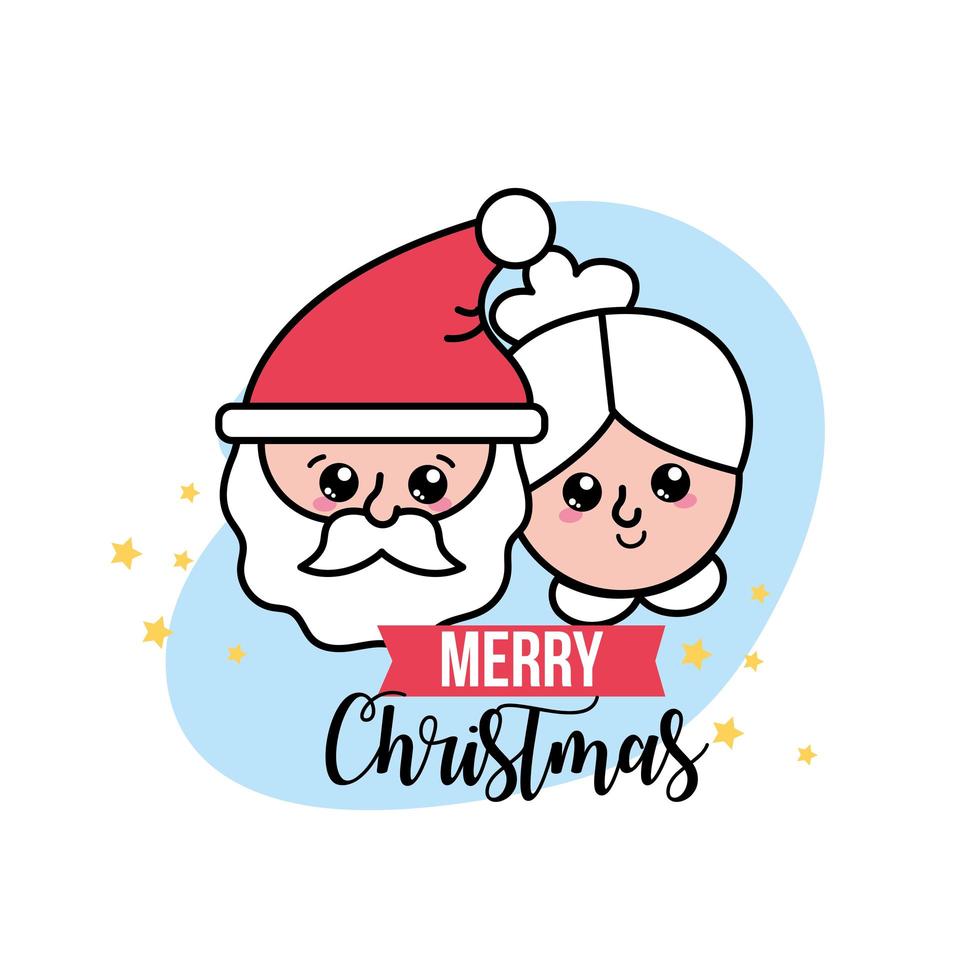 tarjeta de felicitación de personajes de navidad vector