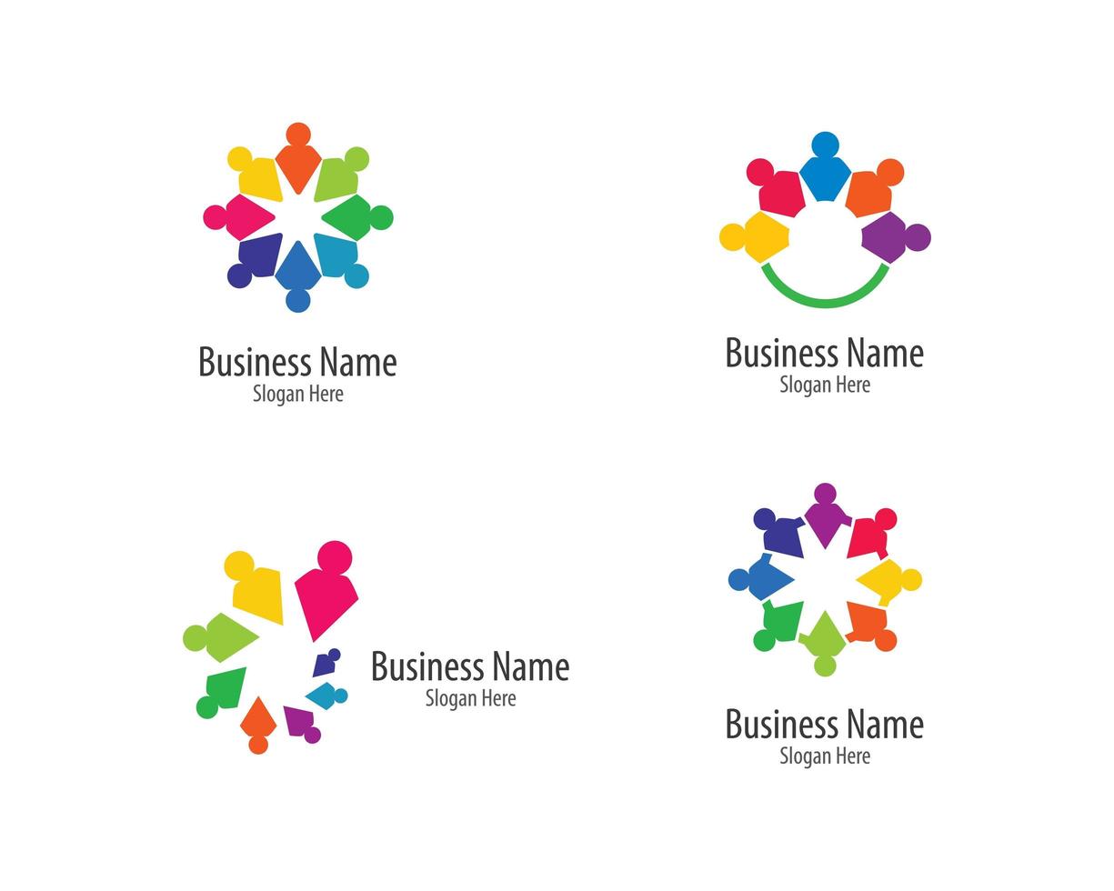 Community logo set  vector