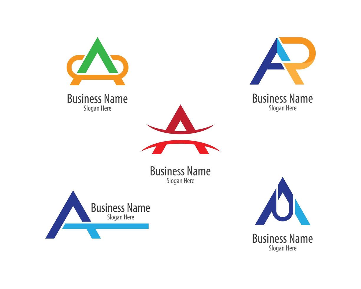 A letter logo set  vector