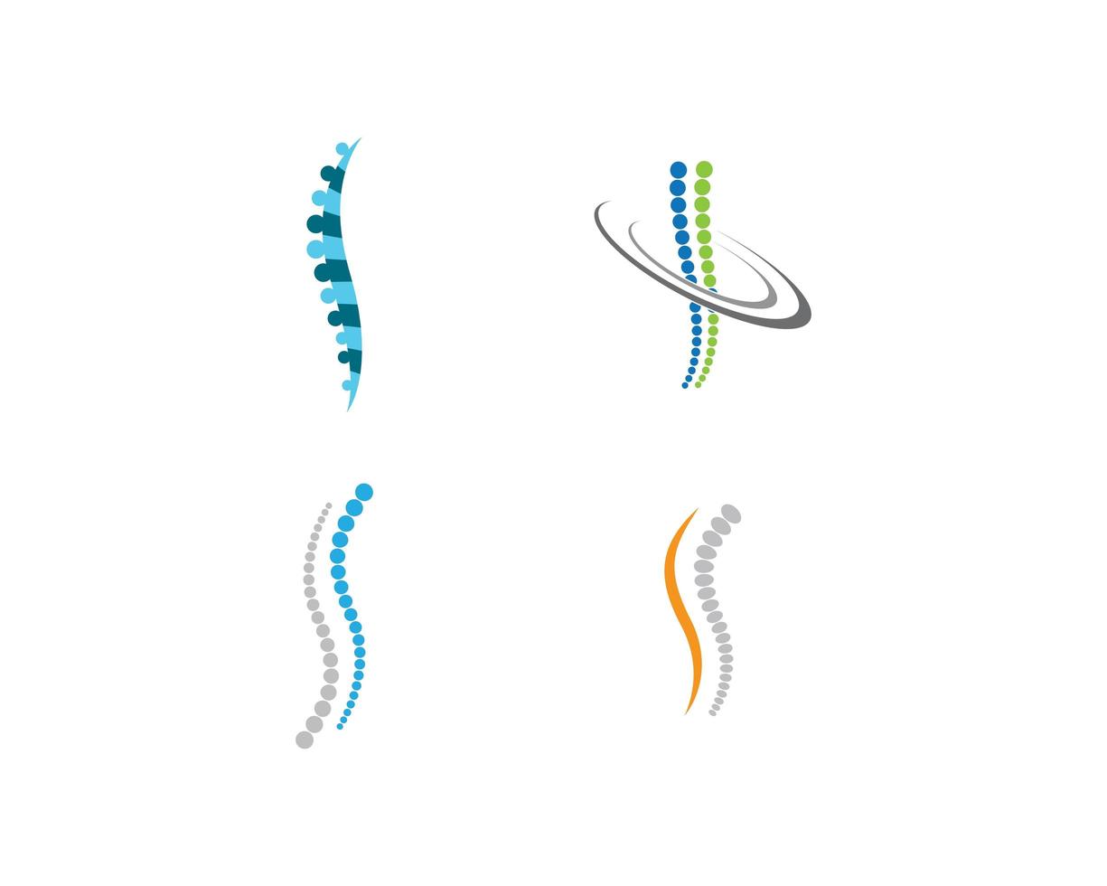 diseño de icono de logotipo de columna vertebral vector