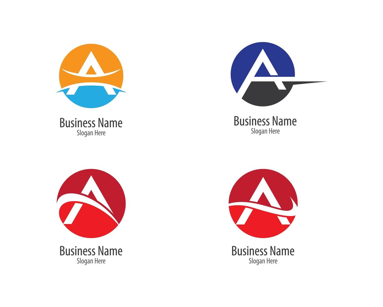 A letter logo set vector