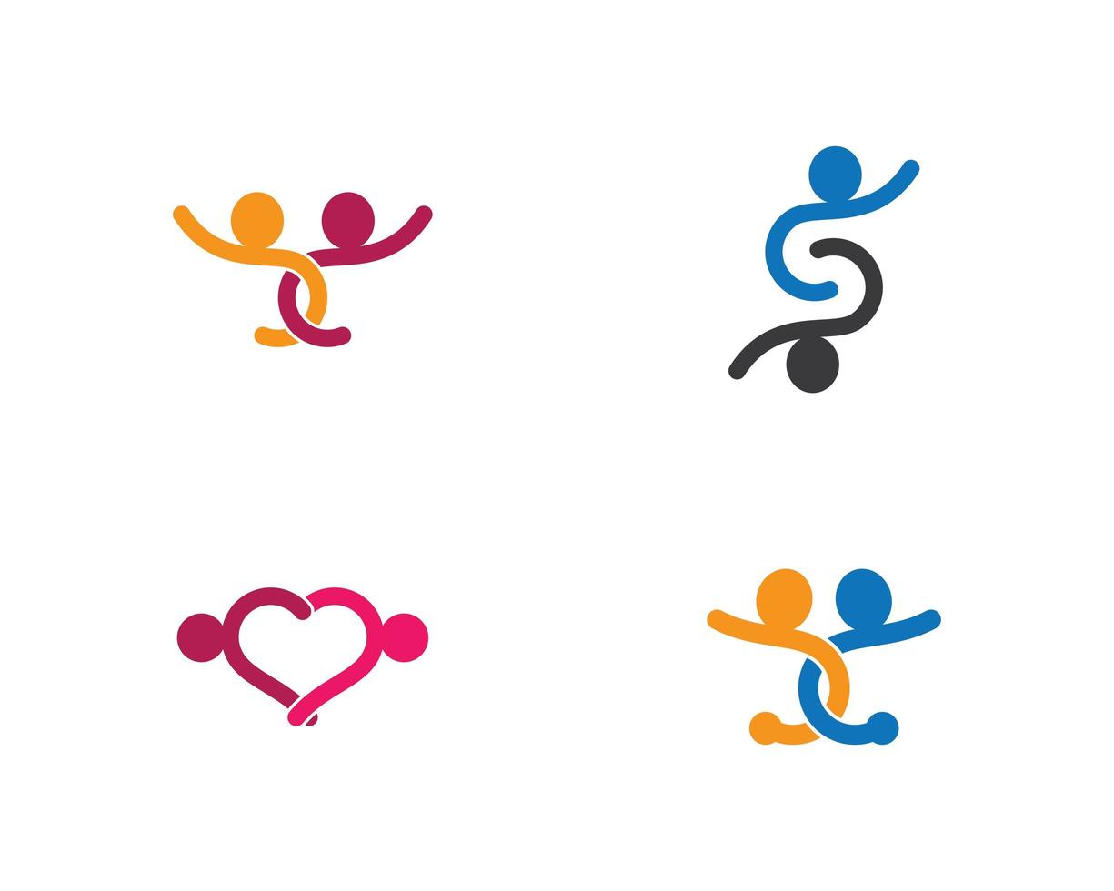 Community logo set design vector
