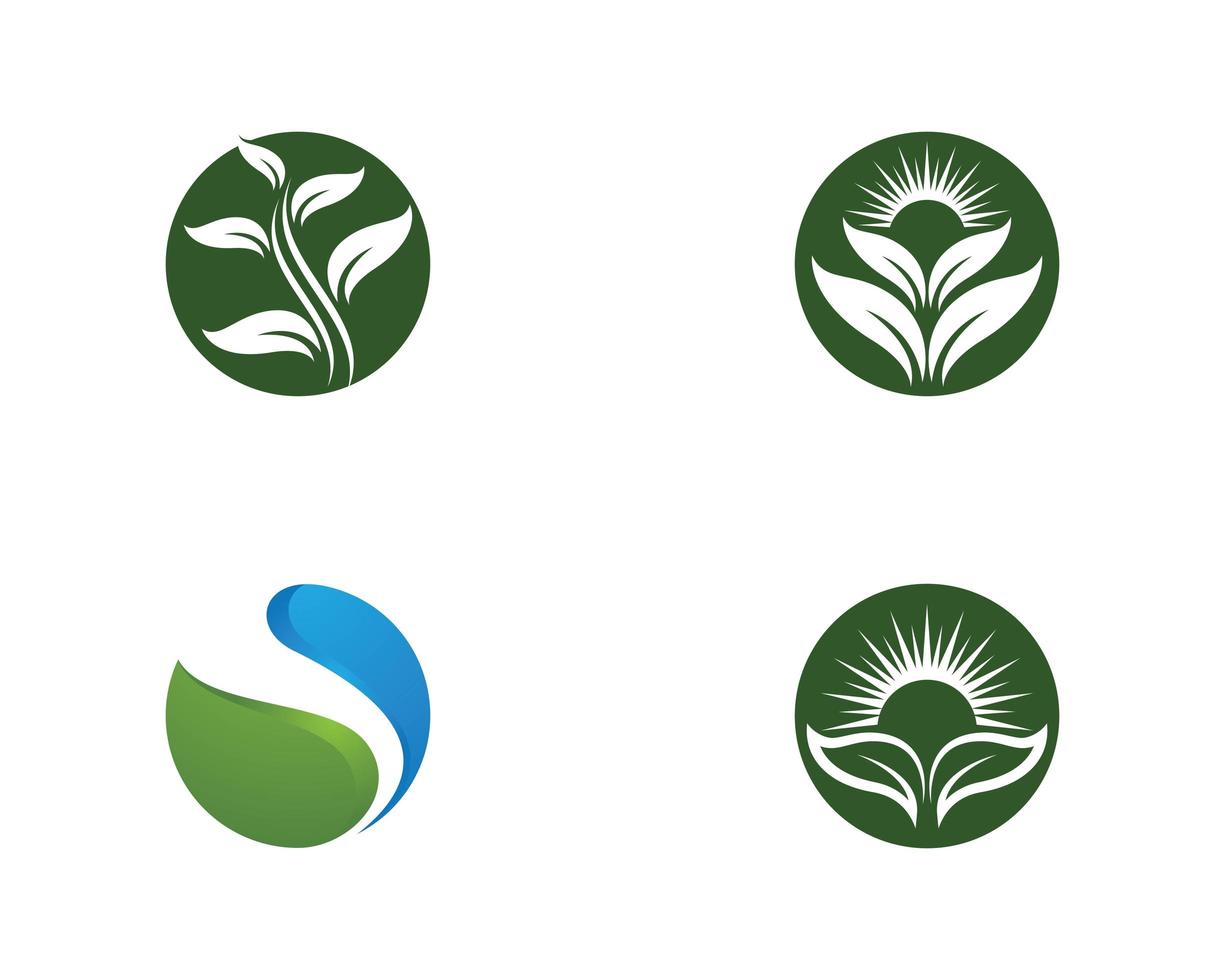 Ecology logo set template  vector