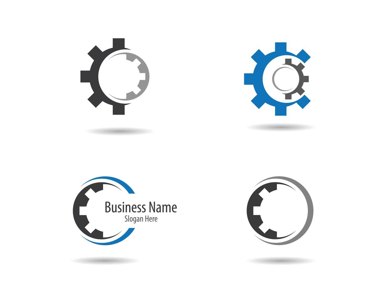 Gear logo set design vector
