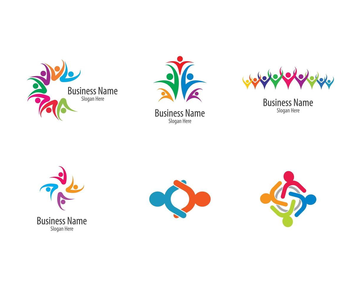 Community logo set  vector