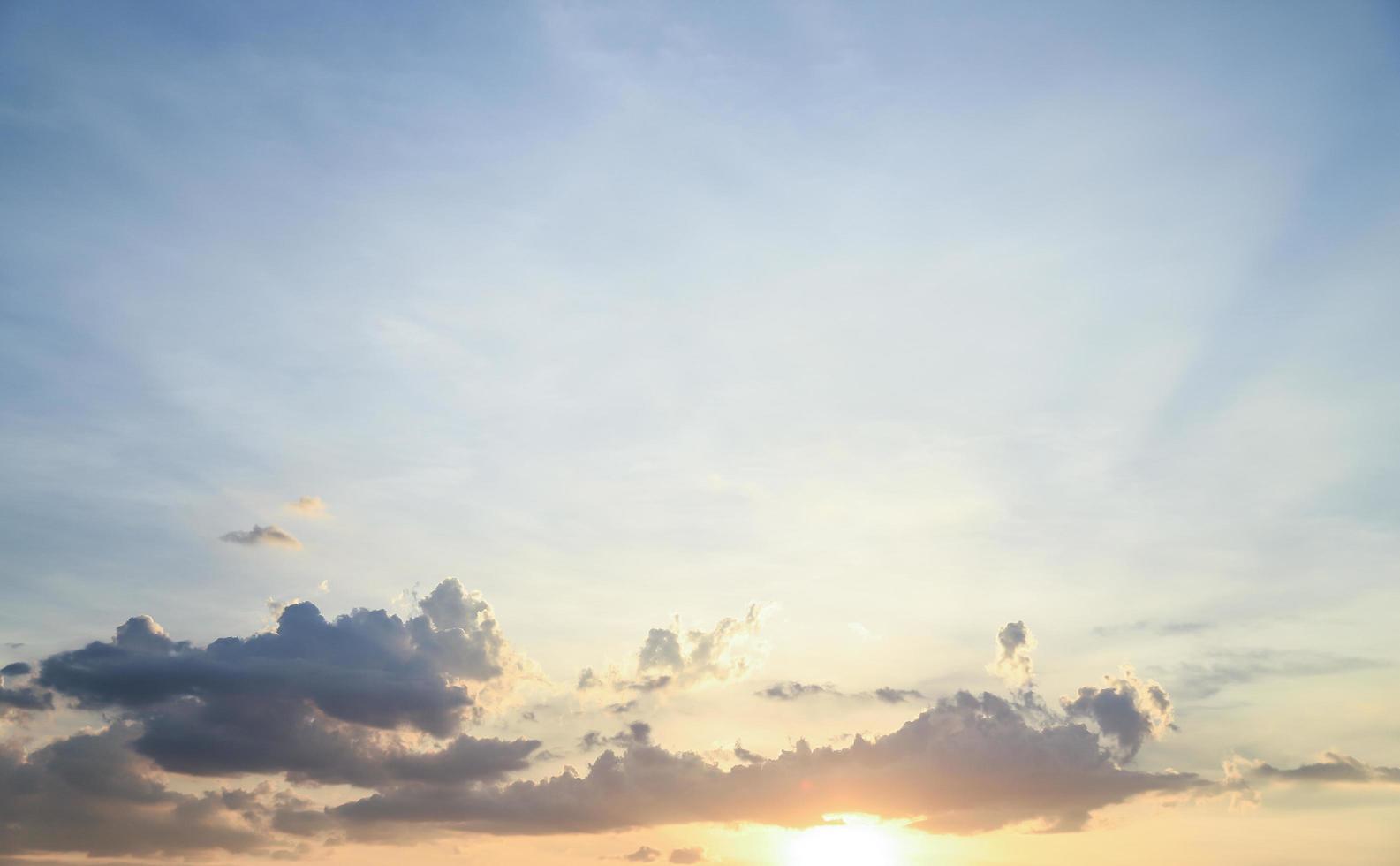 Evening sky with beauty sunlight in summer  photo