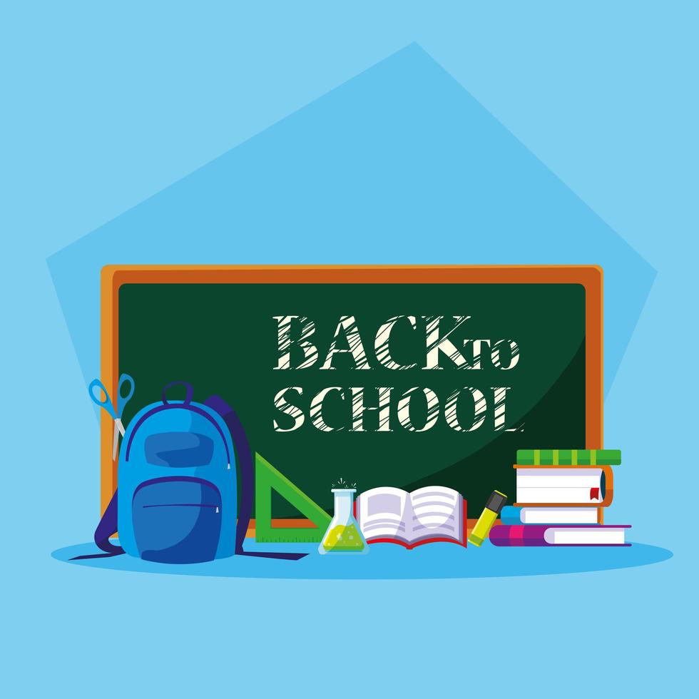 Back to school set items vector