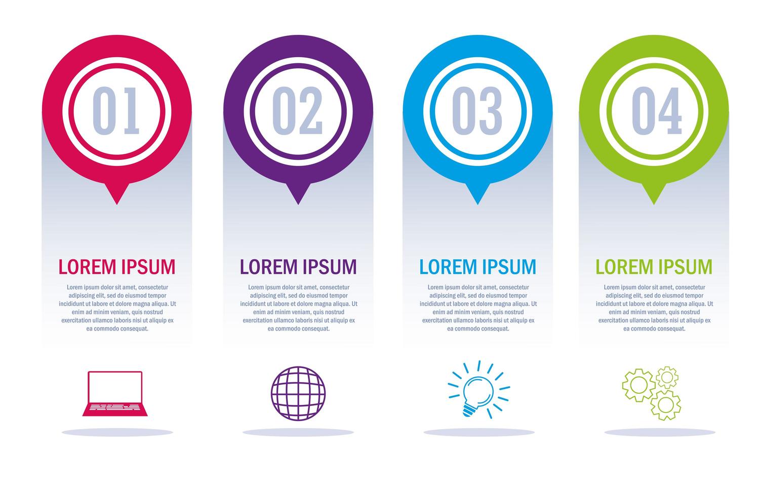 Infographic with business icons vector