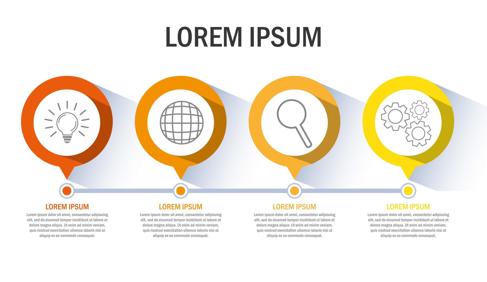 Infographic with business icons vector